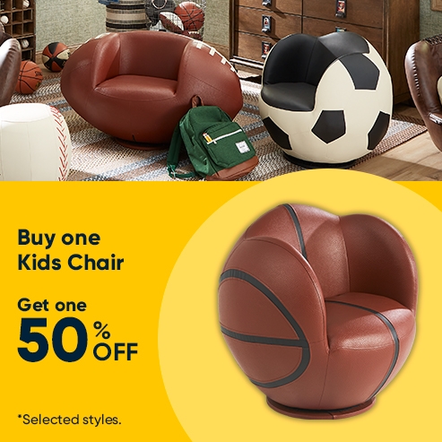 Buy One Kids Chair Get One 50% Off. Selected styles.