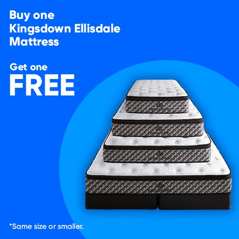 Buy One Kingsdown Ellisdale Mattress Get one FREE Same size or smaller.