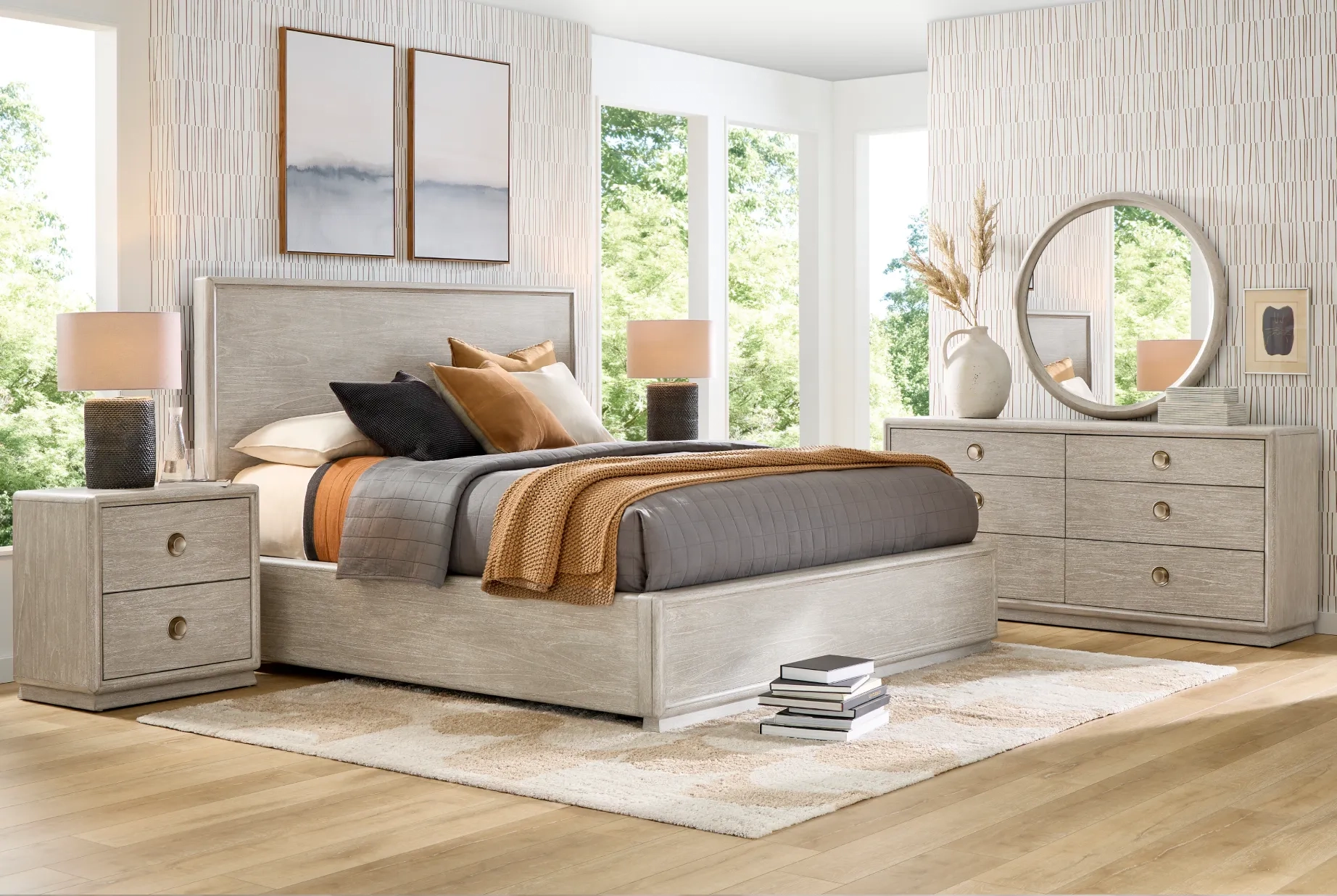 Cindy Crawford Key West 2 Pc Mahogany Dresser/Mirror | Rooms to Go