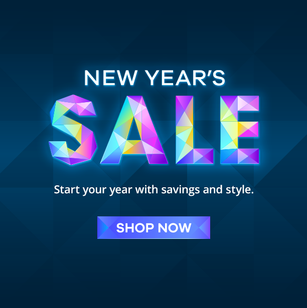 new year's sale. start your year with savings and style. shop now. 