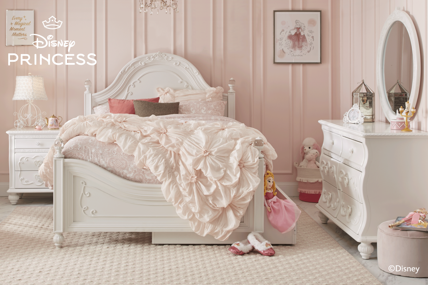 Disney Princess bedroom set.
