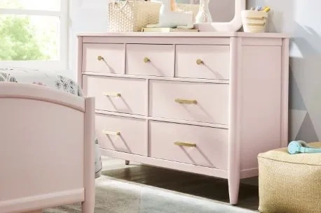 girls pink bedroom dresser