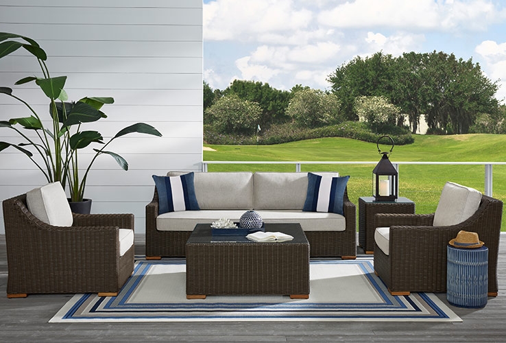 3 Pc Patio Outdoor Rattan Set Wicker Furniture Glass Table Brown Chairs Outdoor Furniture Sets Patio Set Conversation Set Patio