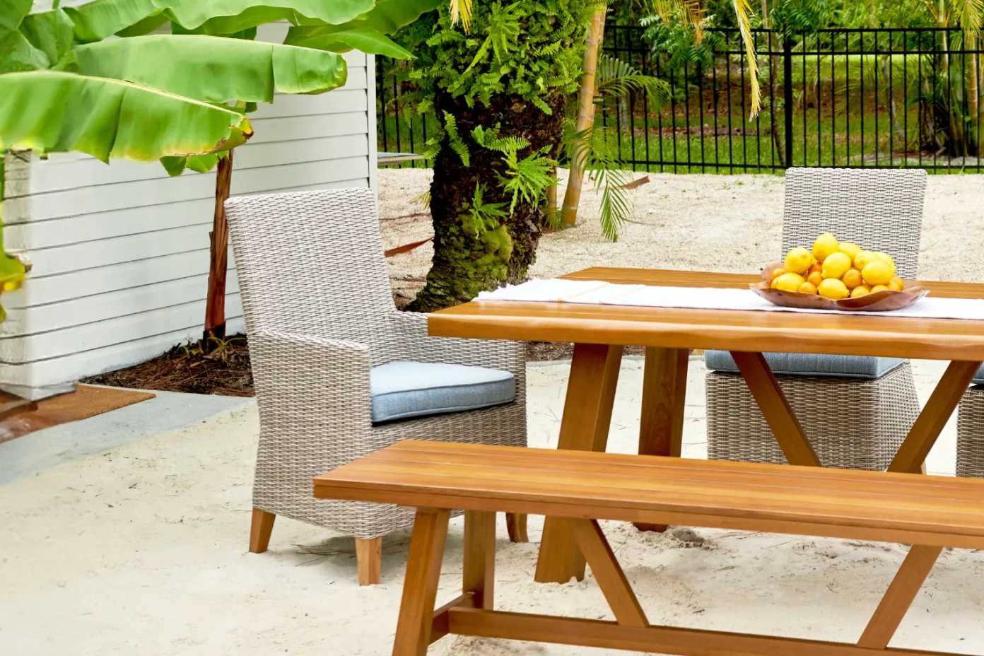 How to Decorate with Wicker and White Patio Furniture