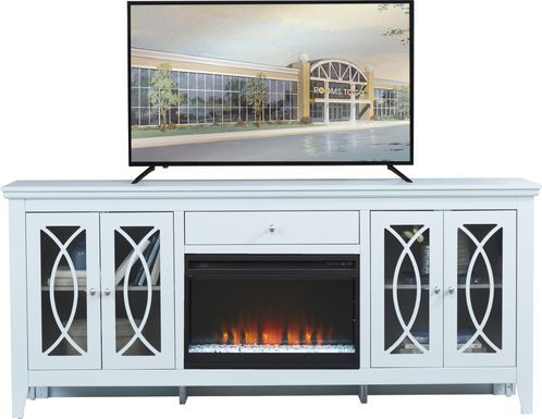 Abbie Sky 80 in. Console with Electric Fireplace