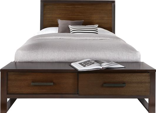 Abbott Hazelnut 3 Pc King Panel Bed with Storage