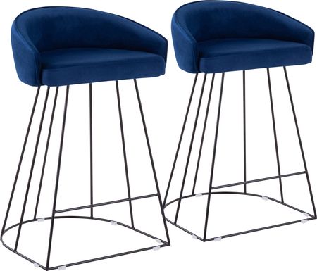 Abston Blue Counter Height Stool Set of 2