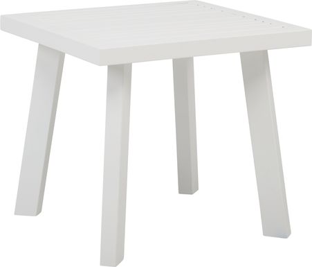 Acadia White Outdoor End Table