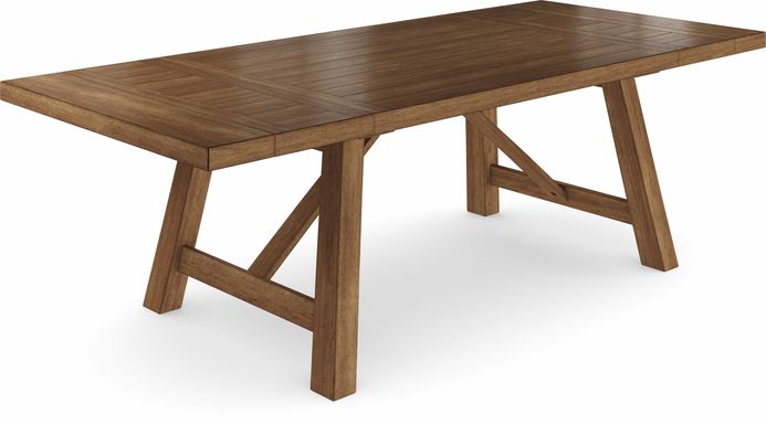 Acorn Cottage Brown Rectangle Trestle Dining Table