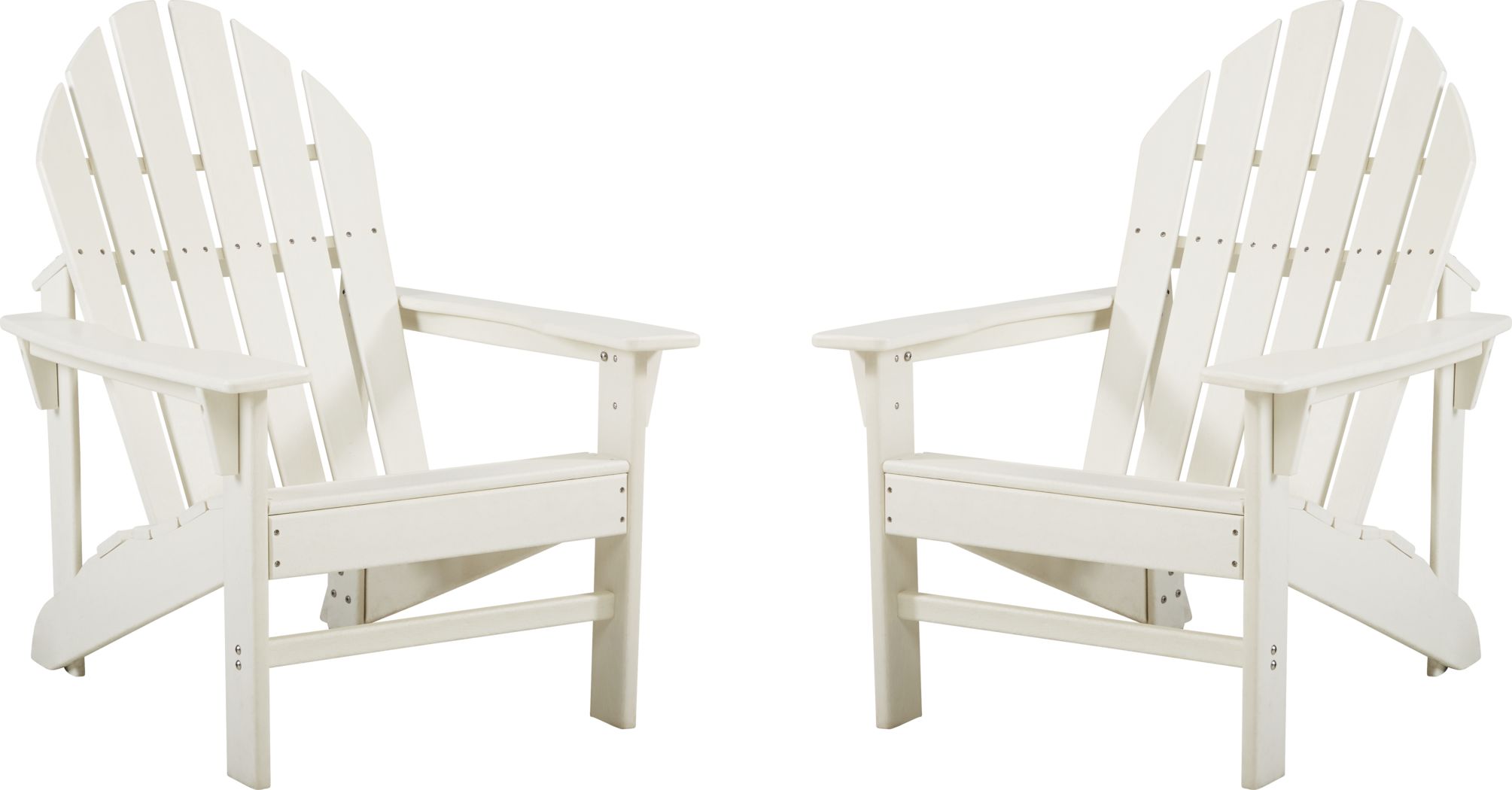 Addy White Outdoor Adirondack Chair, Set of 2 - Rooms To Go