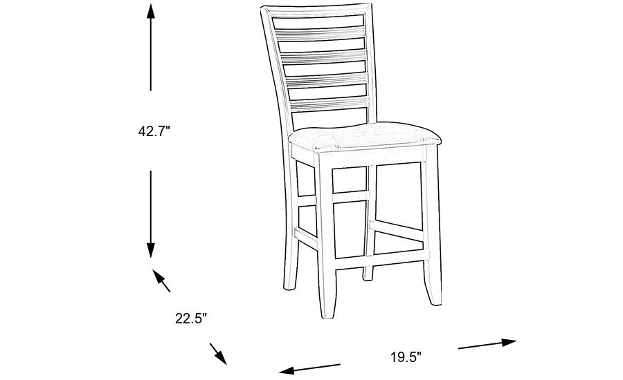 Adelson Black Counter Height Stool - Rooms To Go