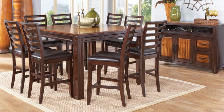 Adelson Chocolate 7 Pc Counter Height Dining Room