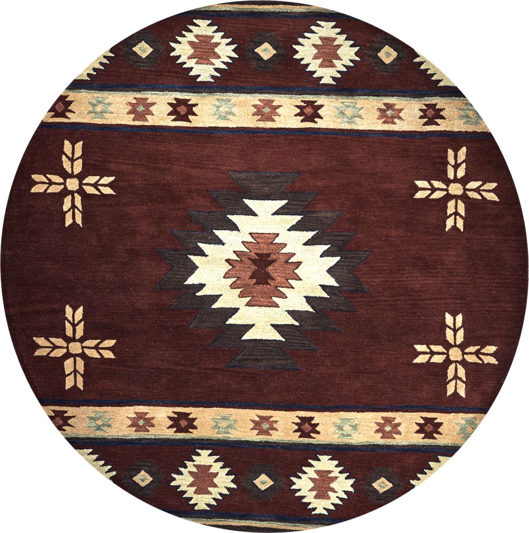 Red Area Rugs, 8×8 Round Area Rugs