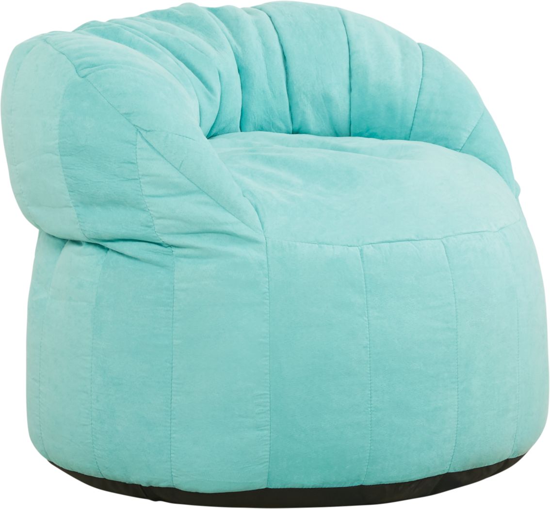 Kids Aidyn Teal Bean Bag Chair Rooms To Go