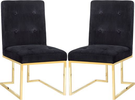 Akiko Black Dining Chairs (Set of 2)