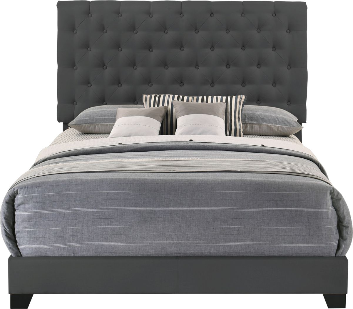 Upholstered King Size Beds Frames, Dark Grey Upholstered King Bed
