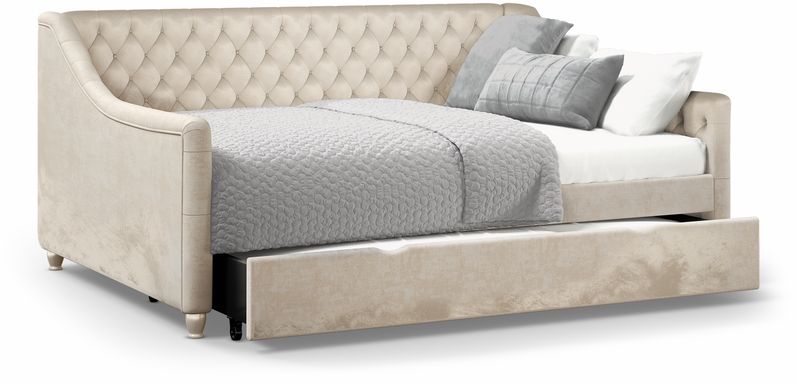Alena Champagne 4 Pc Full Daybed with Twin Storage Trundle