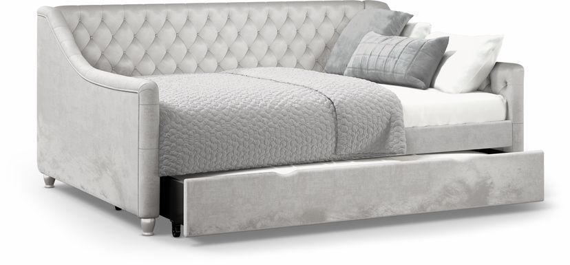 Alena Silver 4 Pc Full Daybed with Twin Storage Trundle