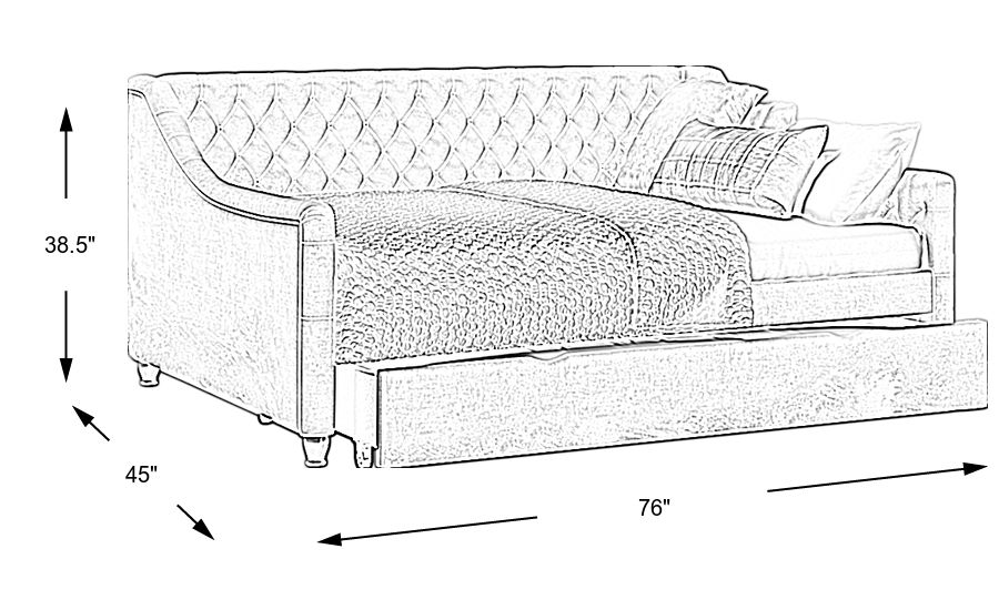 Alena Silver 4 Pc Twin Daybed with Twin Storage Trundle Rooms To Go