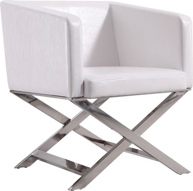 Amyjane White Accent Chair