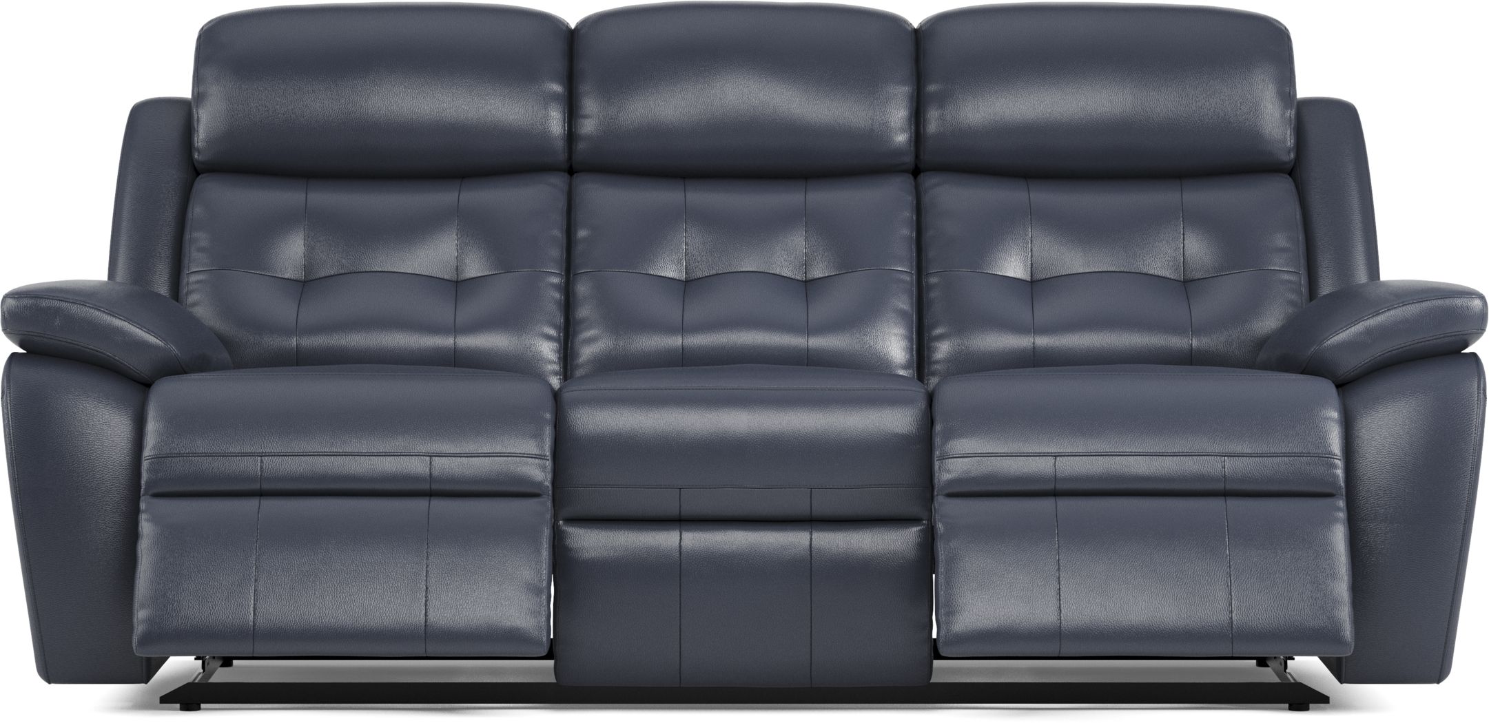 Antonin Blue Leather Reclining Sofa Rooms To Go