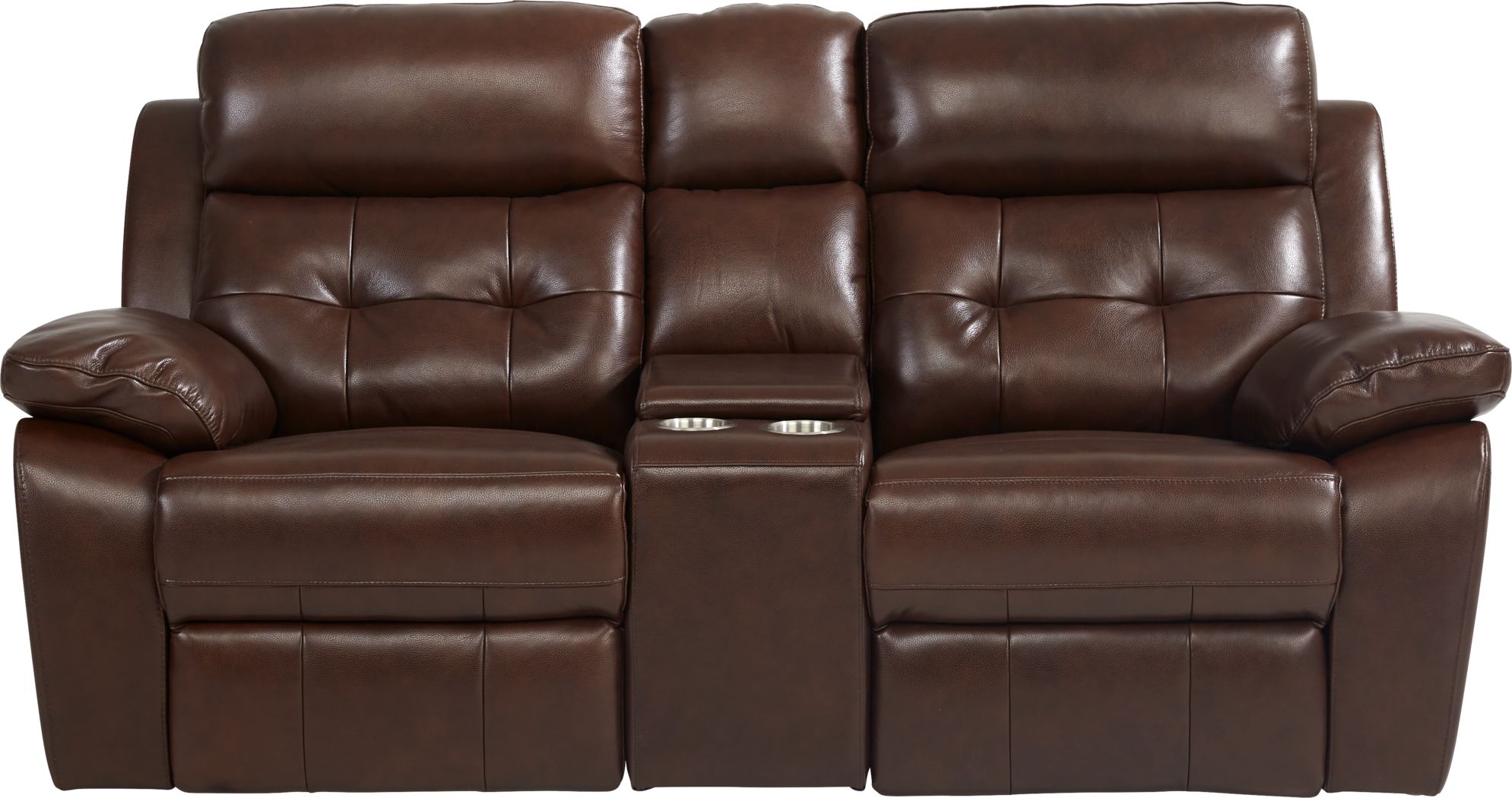 antonin brown leather reclining sofa