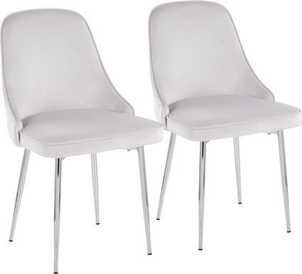Arcellan II White Side Chair, Set of 2