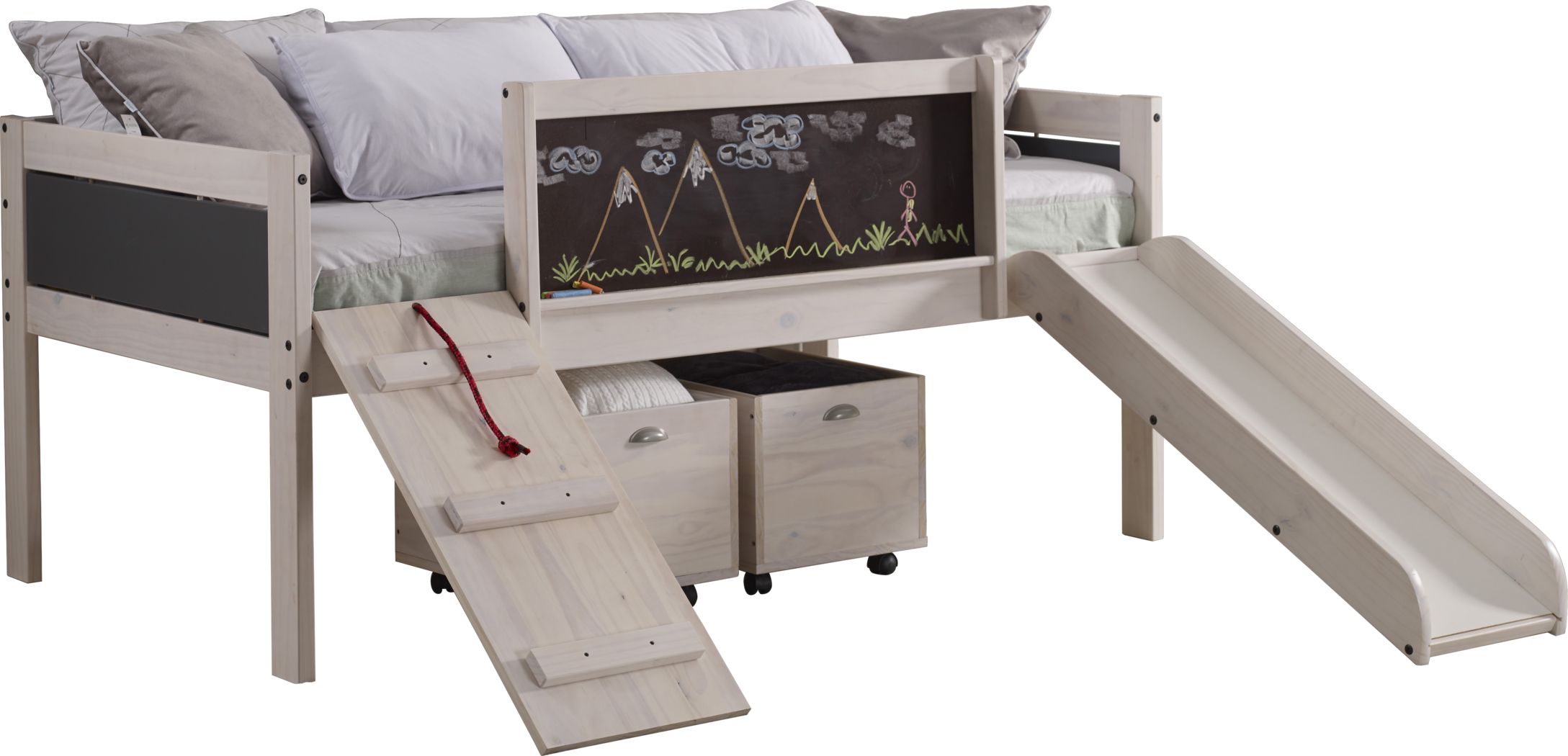 rooms to go loft bed with slide