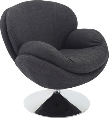 Ashbrook Black Accent Swivel Chair