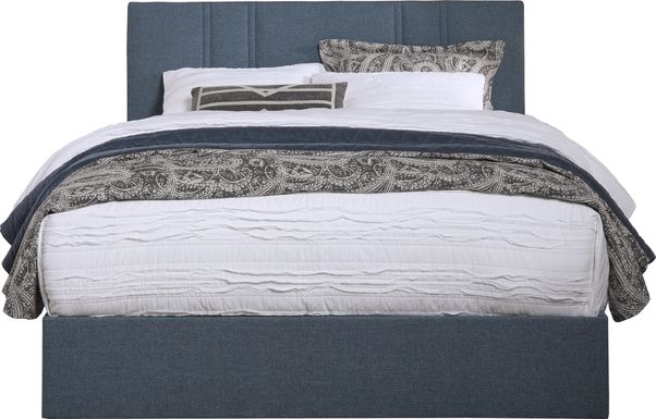 Aubrielle Blue 3 Pc Queen Upholstered Bed