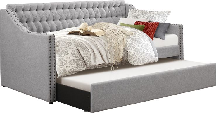 Ava Hill Light Gray Daybed with Trundle