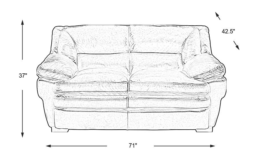 Aventino Leather Loveseat, Aventino Leather Sofa Bed