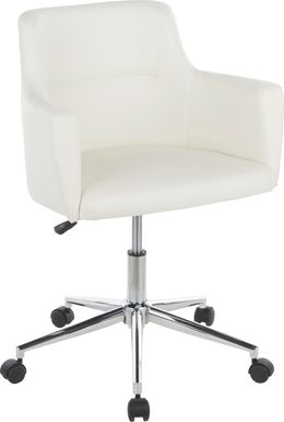 Aymard White Office Chair