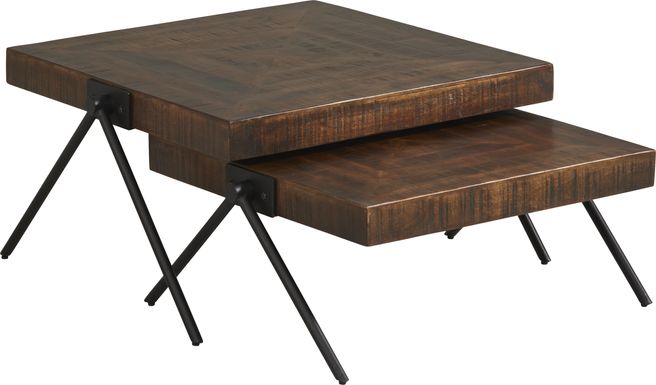 Banning Tobacco Nesting Cocktail Table Set