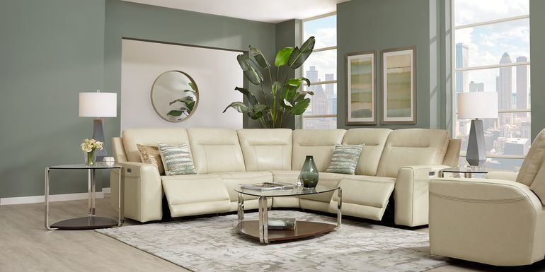 White Leather Sectional Sofas, White Leather Living Room Sectional