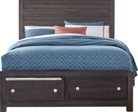 Barringer Place Merlot 3 Pc Queen Panel Bed with Storage