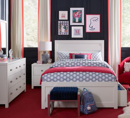 Kids Barringer Place White 5 Pc Twin Panel Bedroom