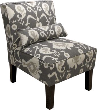 Barrington Row Pewter Armless Chair