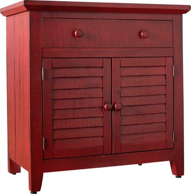 Basilwood Red Accent Cabinet