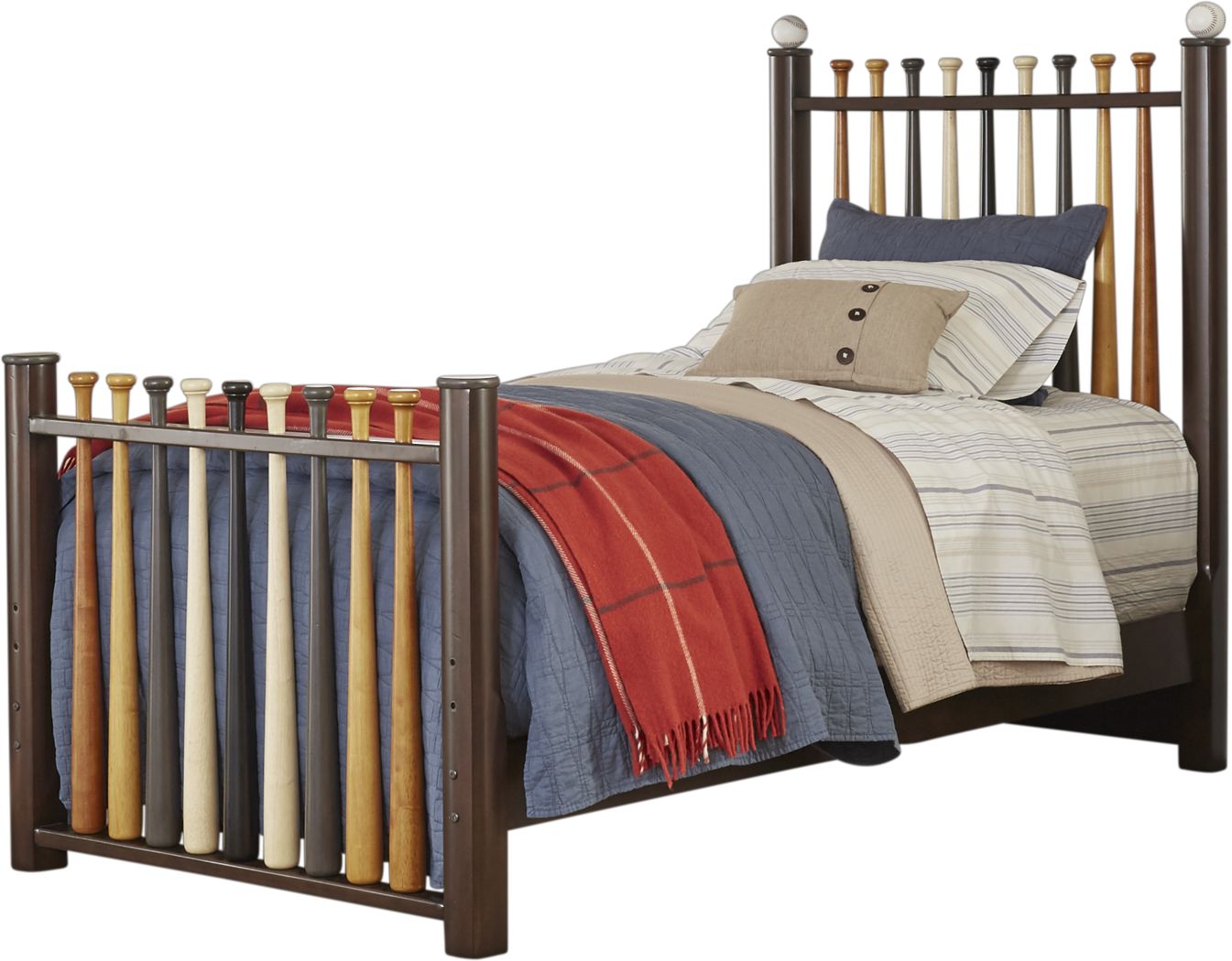Batter Up Cherry 2 Pc Twin Baseball Bed Rooms To Go