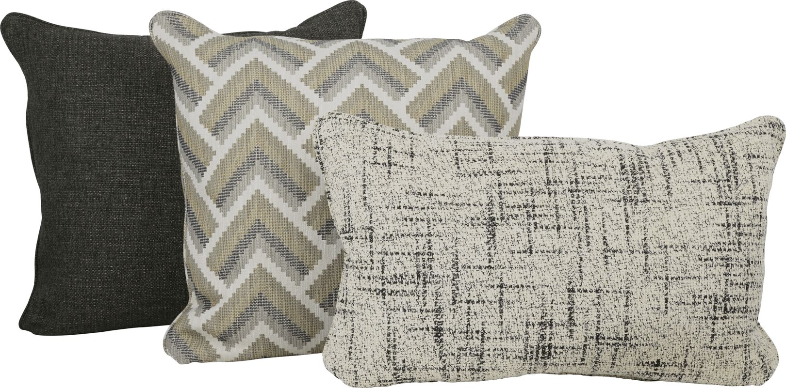 three accent pillows