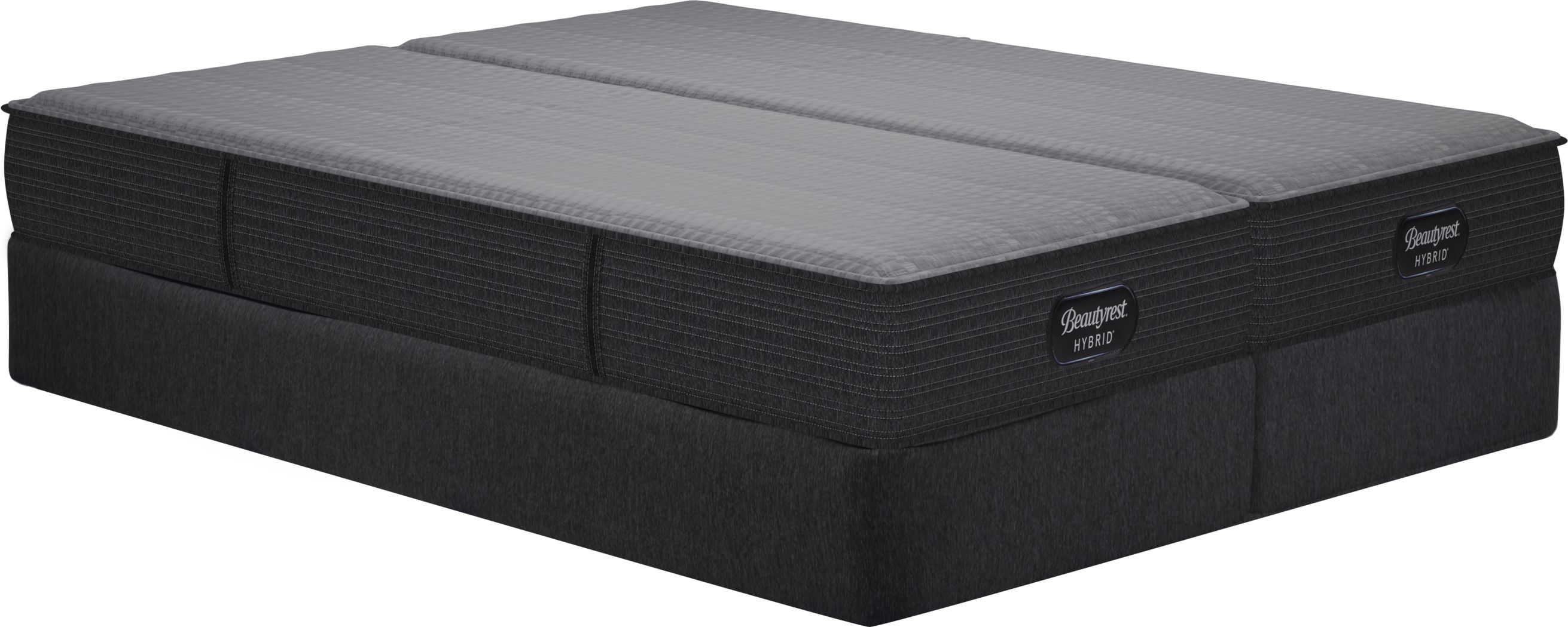Beautyrest Hybrid Pacific Blue Split King Mattress Set Rooms To Go