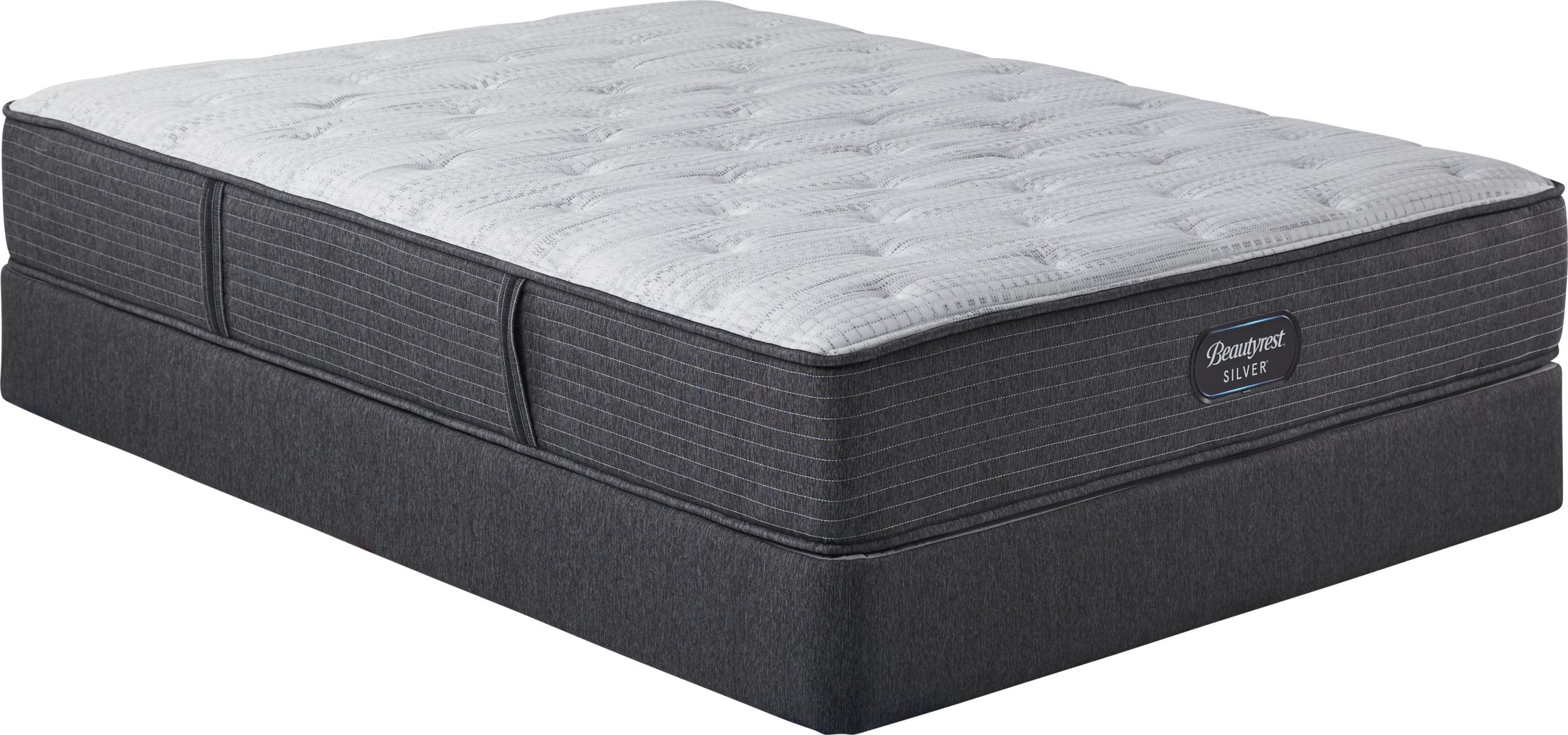 Beautyrest Silver Noblewood Low Profile Queen Mattress Set Rooms To Go