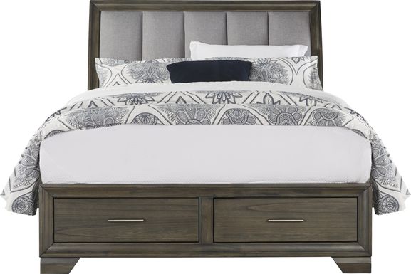 Beckwood Gray 3 Pc King Sleigh Bed with Storage