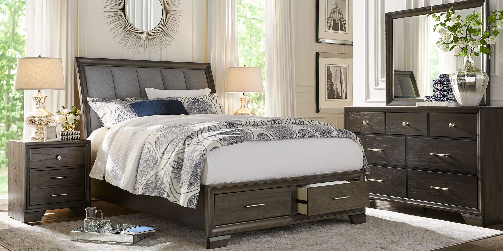 Beckwood Gray 5 Pc King Storage Bedroom Rooms To Go