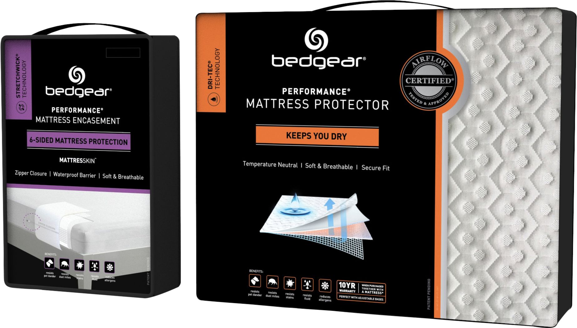 Bedgear MattresSkin Full Mattress Encasement & DriTec Protector