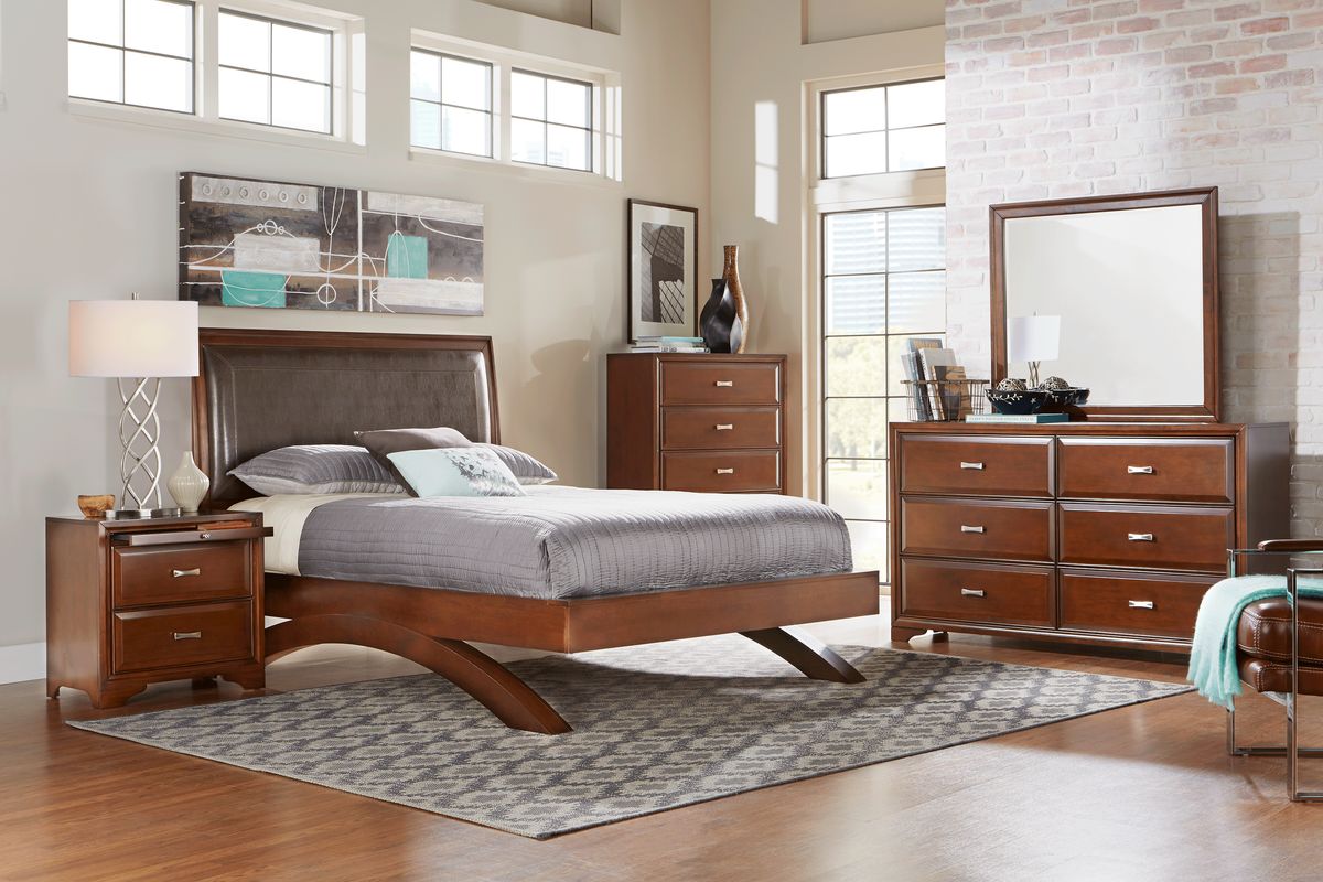 Belcourt Brown Cherry Dark Wood Dresser Rooms To Go