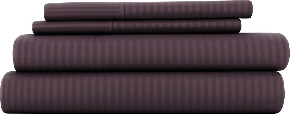 Belden Landing V Purple 4 Pc Queen Bed Sheet Set