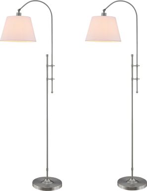 Bellamy Lane Silver Floor Lamp, Set of Two
