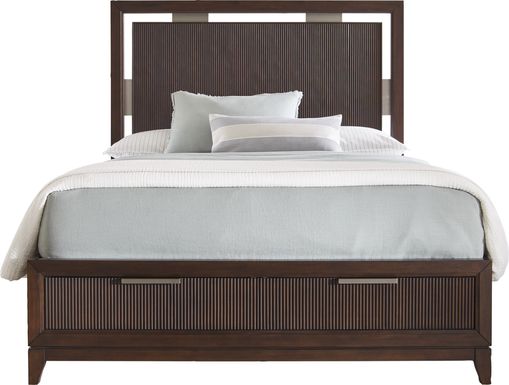Bellante Brown 3 Pc King Panel Bed with Storage